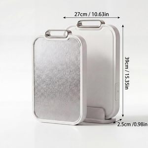 Planche à découper portable en titane pur, anti-moisissure, antibactérienne, antidérapante, pour cuisine domestique et camping en extérieur, idéale pour la préparation de glace - Product Image 2