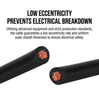 Galaxy Kabel 16mm-70mm Einadriges Reinkupfer-Schweißkabel H01N2-D/E - Langlebiges Flexibles Gummi-Schweißkabel mit IP20-Schutzklasse
