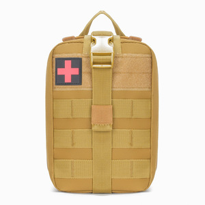 Riñonera Táctica Médica de Nailon con Correa Ajustable, Kit de Primeros Auxilios Portátil para Deportes al Aire Libre, Color Verde Caqui, Rojo y Negro - Product Image 3