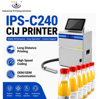 Machine de marquage à jet d'encre continu industrielle multilingue IPS-C240 1-5 lignes, imprimante Cij pour emballages cosmétiques, bouteilles, cartons
