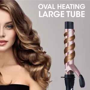 Modelador de cabelo elétrico 230C, ferramenta nova com rolo de aquecimento grande, modelador de cabelo ondulado 3D, rolinho de ondulação profunda