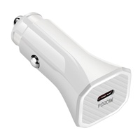 Pengisi Daya Mobil USB C PD 20W Pengisian Cepat, Adaptor Cepat untuk iPhone, Adaptor Catu Daya 5V/2A
