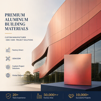 Revêtement en aluminium PVDF personnalisé en usine, panneau en aluminium massif à changement de couleur pour façade de bâtiment, revêtement de mur-rideau OEM