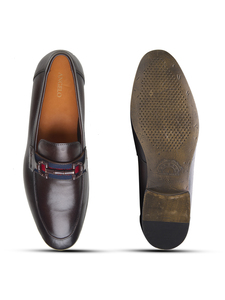 Mocasines de cuero importado para hombre, con punta redonda, sin cordones, formales, con forro de cuero DD y suela de Ortholite TPR. - Product Image 3