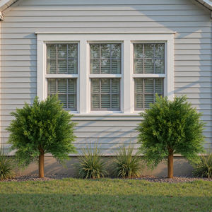 Arbre artificiel en cyprès de 2,3 pieds avec tronc naturel, résistant aux UV, respectueux de l'environnement, idéal pour les mariages, Noël, les patios et les entrées - Product Image 1