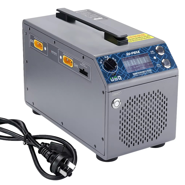 EV-PEAK U6Q 4 Channel 60A High Current 3000W Quick Balance Charger Power Station for Drone Accessories with 12-14S Battery