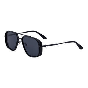 Lunettes de soleil carrées de luxe pour hommes, protection UV400, monture en métal, verres PC noirs, protection solaire haut de gamme, style aviateur tendance pour usage extérieur - Product Image 5