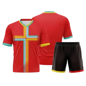 Kustomisasi tim jersey sepak bola pria retro klub pakaian sepak bola cepat kering bernapas pemuda 7on7 seragam sepak bola untuk dewasa WO-X305