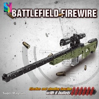 SY TOYS Ensemble de construction éducatif en plastique ABS pour enfants, modèle de fusil de précision AWM, armes de la Seconde Guerre mondiale, briques de tir