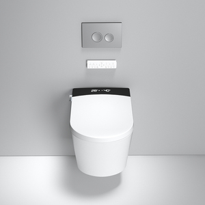 Bidet en céramique allongé pour salle de bain familiale, avec siège chauffant, chasse d'eau automatique, lavage arrière, télécommande, intelligent, mural, siphon en P - Product Image 2