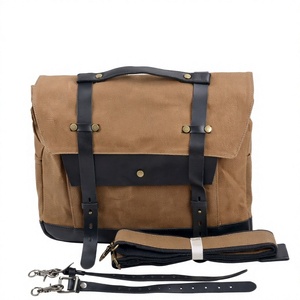 Alforja Retro para Motocicleta, <span class=keywords><strong>Bolsa</strong></span> Trasera Impermeable, <span class=keywords><strong>Bolsa</strong></span> Lateral de Lona, Equipaje para Motociclista, 40x15x30cm, para Casco y Viajes - Product Image 3