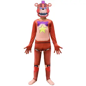 Traje de personaje de oso de peluche de Anime Glamrock Cosplay elegante para niños para Halloween, Carnaval y celebraciones de fiesta