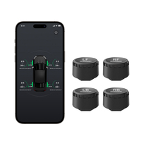 Système de surveillance de la pression des pneus de voiture Bluetooth 5.0 TPMS externe avec affichage de l'application téléphone
