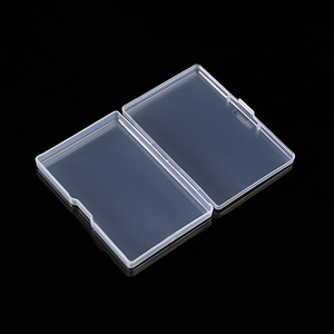 Rectangular Pp Transparent <b>Plastic</b> Card Holder 14g18g Covered Office Organizer Desktop Storage <b>Box</b> - Product Image 2
