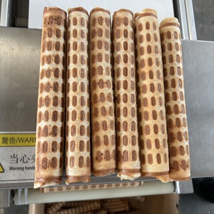 Заводская поставка, Российская машина Trubochki, регулируемый размер, толщина, рулонная вафельная машина для печенья, хрустящая Кокосовая рулонная машина - Product Image 5