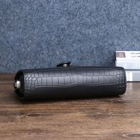 Sac à main multifonctionnel pour homme en silicone résistant à l'usure, motif crocodile, avec serrure à combinaison, grand format, pour affaires