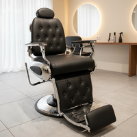 Chaise de barbier pliable ergonomique réglable en cuir, prix d'usine