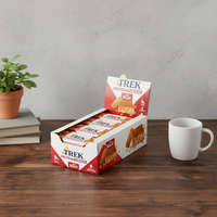 Boîte de présentation en papier biodégradable personnalisée pour en-cas, chocolat, barres protéinées, compléments alimentaires, présentoir de comptoir pour protéines
