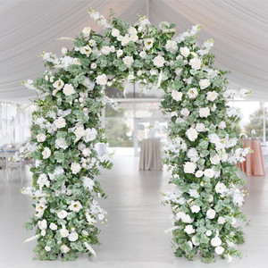Telón de fondo con forma de corazón para eventos, suministros decorativos de flores de seda, rosas artificiales, boda, gran oferta, KCFA-016, venta al por mayor - Product Image 3