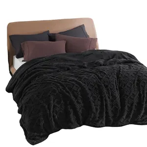 Tafu Queen Size Couverture pour lit Fuzzy Soft Cozy Blanket Queen Size Fleece Thick Warm Blanket for Winter