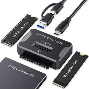 M.2 SATA Dual Disk External Enclosure <b>USB</b> 3.2 Type <b>C</b> 10Gbps Read Write <b>Dock</b> For Laptop Desktop Storage Expansion - Product Image 4
