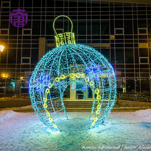 Arco de Luces LED 3D con Diseño de Bola, IP65, para Decoración Navideña de Calles, Plazas Comerciales y Exteriores, Color Personalizable - Product Image 3