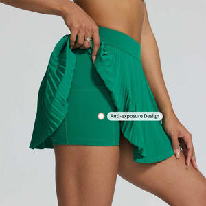 Jupes de tennis plissées en spandex/nylon avec logo personnalisé Mini jupes de golf pour femmes, respirantes, extensibles dans les 4 sens, anti-UV, à séchage rapide - Product Image 4