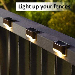 Lámpara LED de paisaje para valla de jardín, miniluces solares de decoración para escaleras al aire libre, luz nocturna - Product Image 2