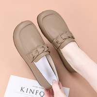 Nouveauté Printemps 2026 Mocassins pour femme respirants à tige synthétique, plats, antidérapants, décontractés, à enfiler, style 'Mom Shoes', Vente directe usine