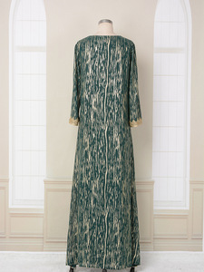 Abbellito <span class=keywords><strong>Istanbul</strong></span> islamico Abaya per le donne <span class=keywords><strong>di</strong></span> lusso traspirante morbido abito <span class=keywords><strong>di</strong></span> velluto tradizionale abbigliamento musulmano dal Medio Oriente - Product Image 6