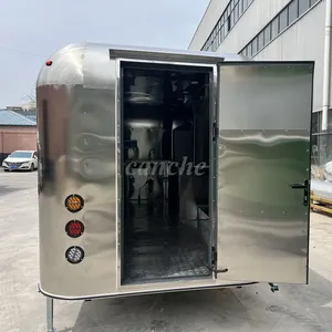 รถพ่วงแคมป์ปิ้งสำหรับครอบครัวขนาด 4 เมตรแบบกำหนดเองได้ รถขายอาหารเคลื่อนที่สำหรับขายกาแฟและไอศกรีม - Product Image 6