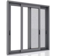 Ventanas y Puertas de Aluminio con Doble Acristalamiento de Alta Calidad, Rejillas de Seguridad con Mosquitera Deslizante para Villa