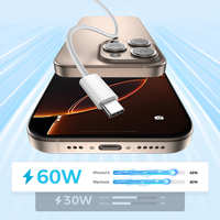 Cable Colorido UNIEAN de Tipo C a USB para Teléfono Móvil Apple, Cable de Carga USB-C OEM ODM USB 2.0 3A 60W de Carga Rápida