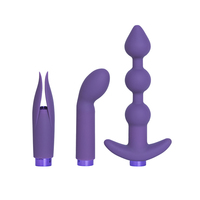 Premium USB-Aufladbares Vibrator-Set mit 10 Kraftvollen Vibrationsmodi und 3 Abnehmbaren Aufsätzen IPX7 Wasserdicht