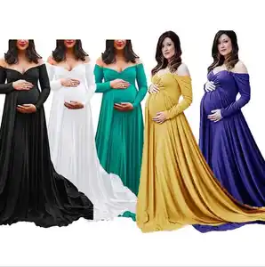 2020新製品マタニティドレス写真小道具ストレッチ妊娠中のドレス妊娠中の写真ドレス