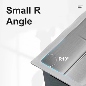 Tieba OEM <b>Kitchen</b> <b>Sink</b> 304 Stainless Steel Polished Modern Thermostatic <b>Faucet</b> LED Light Four Hole Pull-Down Pull-Out Spray - Product Image 2