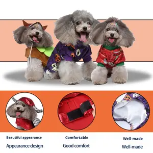 Diskon besar kartun <span class=keywords><strong>Harness</strong></span> hewan peliharaan kostum Halloween Universal Cape untuk anjing kecil besar Tahun Baru Natal hewan peliharaan poliester musim dingin - Product Image 3