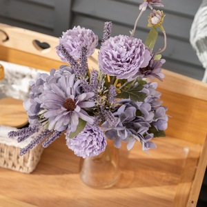 CallaFloral Ramo de Peonías y Gerberas Artificiales de Tela Plástica Tejida para Decoración del Hogar y Bodas CF01354 - Product Image 2