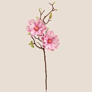 Fleurs de magnolia roses géantes en vrac Fleurs décoratives artificielles pour fleurs de magnolia artificielles d'intérieur avec <span class=keywords><strong>feuilles</strong></span> - Product Image 1