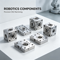 Pièces de précision pour robots industriels, composants mécaniques en acier inoxydable/aluminium usinés sur commande par CNC