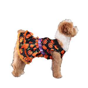 Costume de fête d'Halloween pour <span class=keywords><strong>chien</strong></span>, jupe double en dentelle de <span class=keywords><strong>citrouille</strong></span> princesse personnalisée pour animaux de compagnie - Product Image 5