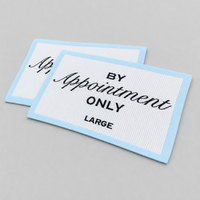 Étiquettes tissées en satin personnalisées, étiquettes de marque jacquard, rouleau de tissu haute densité, bord contrasté en relief 3D, vêtements personnalisés