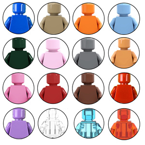 Figurines vierges en blocs de construction, mini-poupées non imprimées, figurines simples avec pulvérisation dorée, jouet en plastique à assembler - Product Image 1