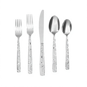 Ensemble de 5 couverts en acier inoxydable, design fabuleux, taille personnalisée, ensemble de couverts fabriqués en Inde. - Product Image 1