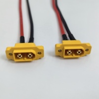 Connecteur de batterie mâle à montage sur panneau Amass jaune XT60E XT60E1-M XT60E-M XT60E-F XT60-M XT60E1 XT90 avec câble intégré