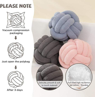 Neuheit Winter Sherpa Knoten-Kissen Weicher Handgefertigter Runder Deko-Ball Bouclé Dekorativer Zierkissen