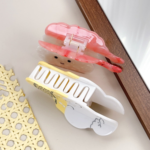 Nouvelle série japonaise <span class=keywords><strong>crevettes</strong></span> Sushi acide acétique pince à griffes paillettes roses avec pince à requin doux personnalité de haute qualité couvre-chef mignon - Product Image 2