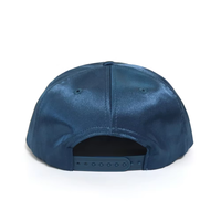 Casquette Snapback Unisexe Personnalisée avec Logo Brodé 3D en Jacquard Satiné Bleu Marine pour Enfants, Style Streetwear, Vente en Gros OEM