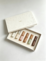 Boîte d'échantillons personnalisée à faible coût de livraison pour 2/3/5 flacons de 2 ml, avec emballage en papier pour coffret découverte de parfums et huiles essentielles