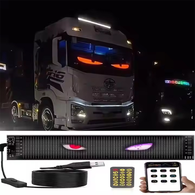 Vehicle Demon Dynamic Animated Led Eye Flexible LED Display Screen Panel Car Blinking Eye Led Lights Devil Eyes Lights for Truck